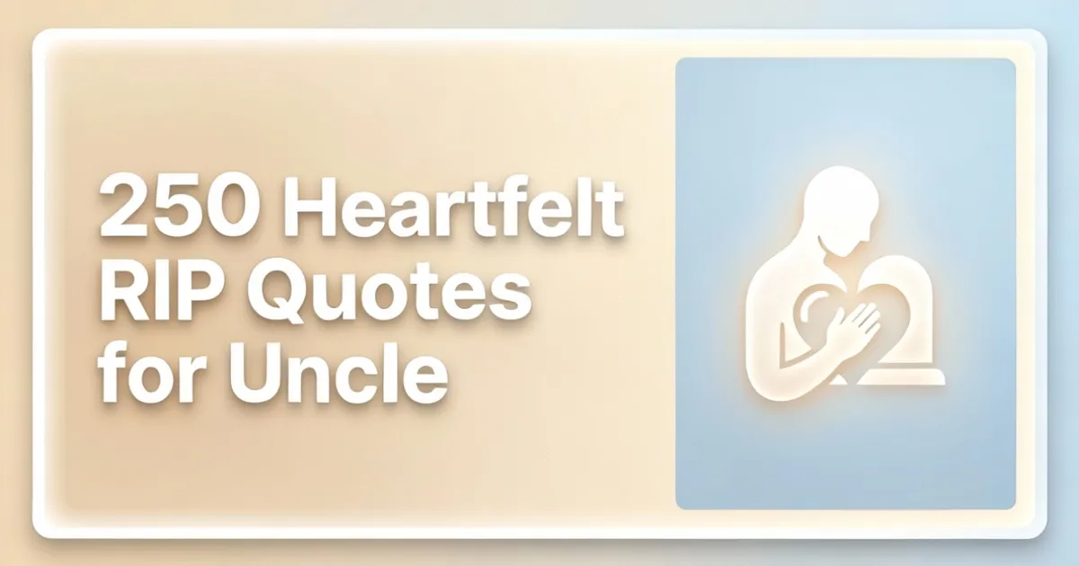 250 Heartfelt RIP Quotes for Uncle - Emotional & Respectful Messages