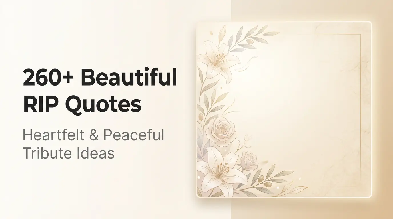 260+ Beautiful RIP Quotes Heartfelt & Peaceful Tribute Ideas