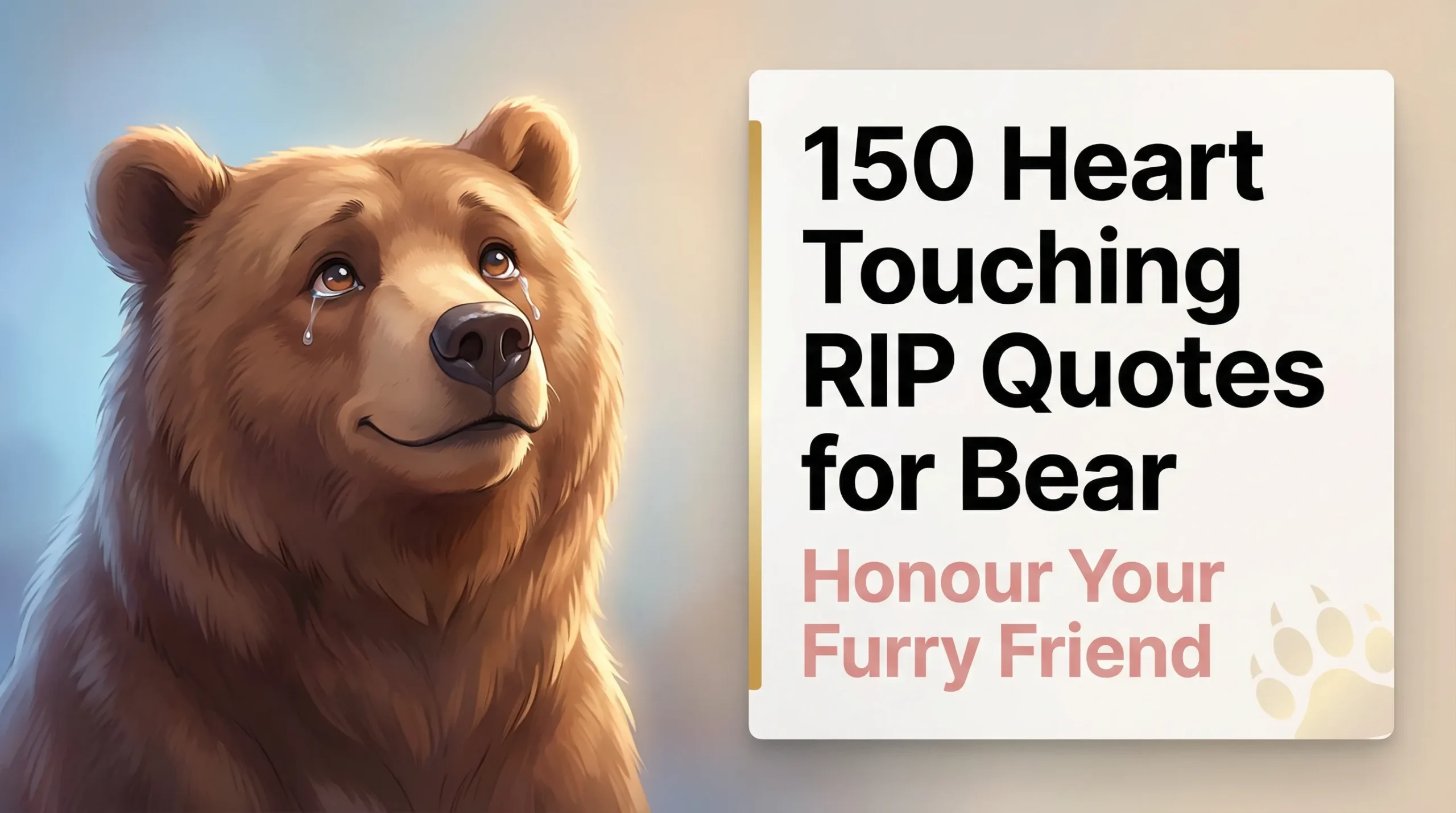 150 Heart Touching RIP Quotes for Bear – Honour Your Furry Friend