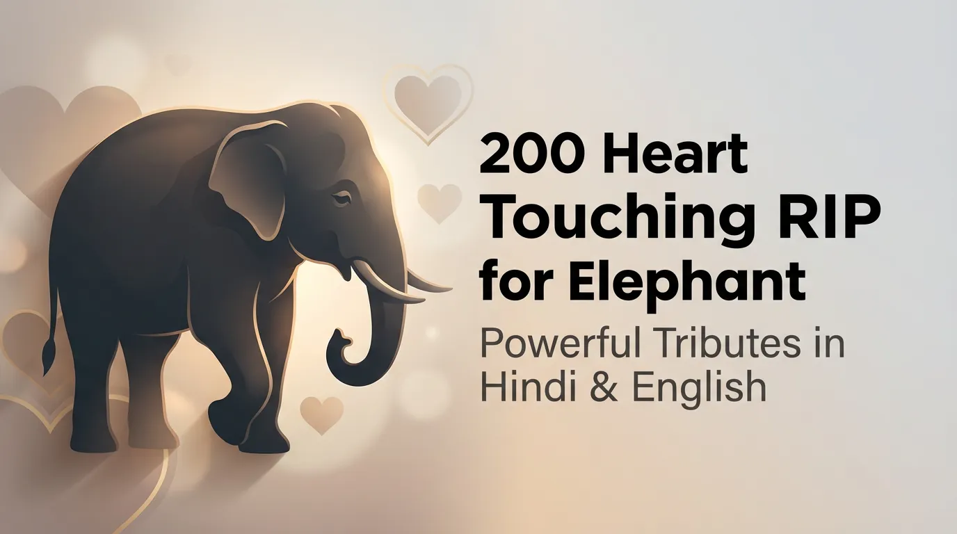 200 Heart Touching RIP Quotes for Elephant – Powerful Tributes in Hindi & English