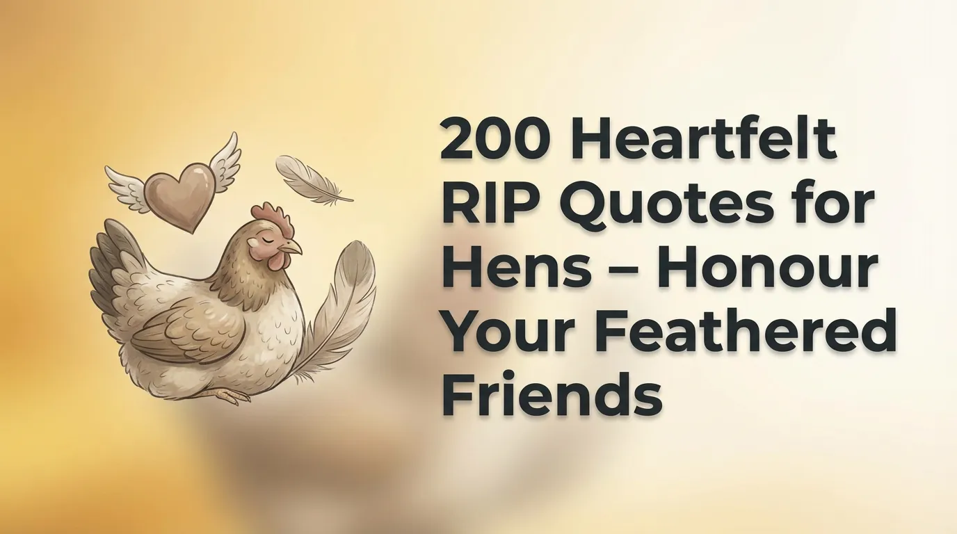 Your Rip 200 Heartfelt RIP Quotes For Hens – Honour Your Feathered Friends
