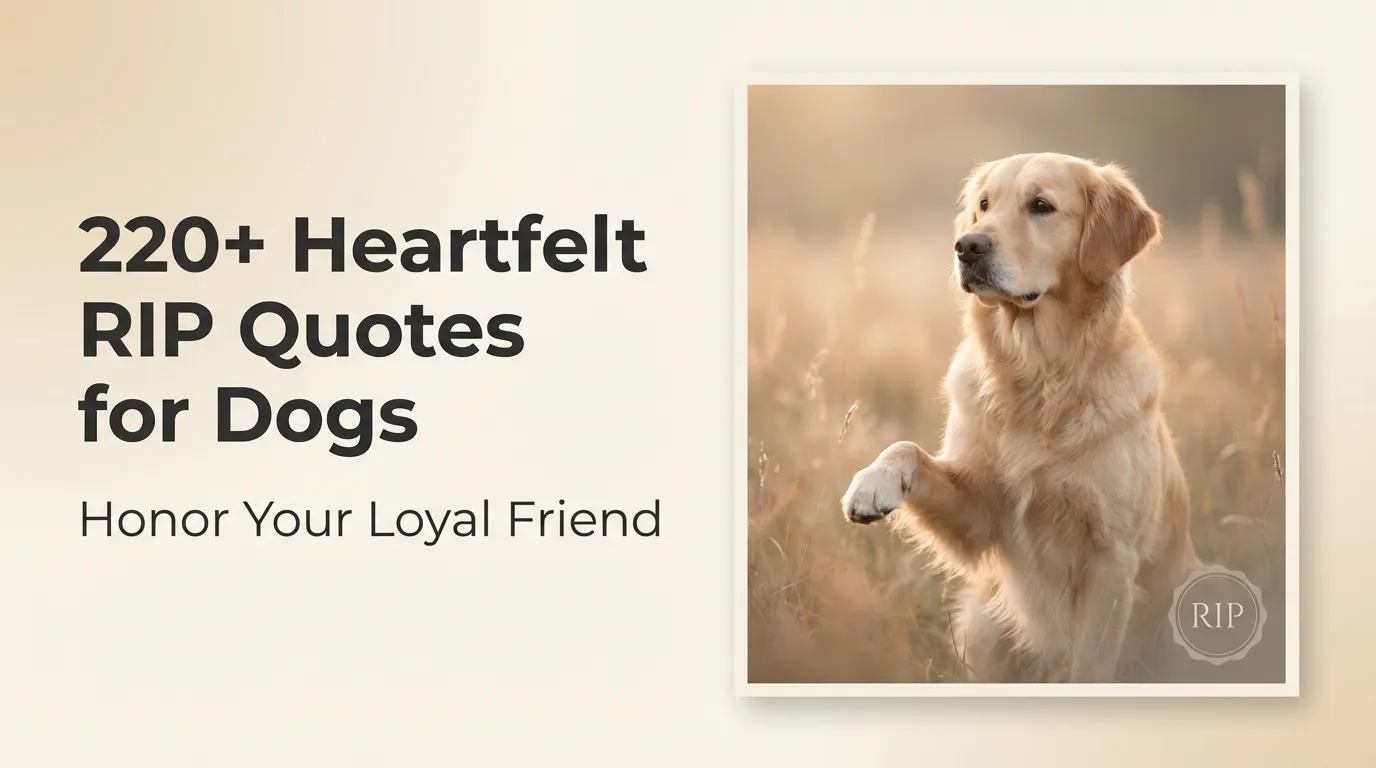 220+ Heartfelt RIP Quotes for Dogs to Honor Your Loyal Friend