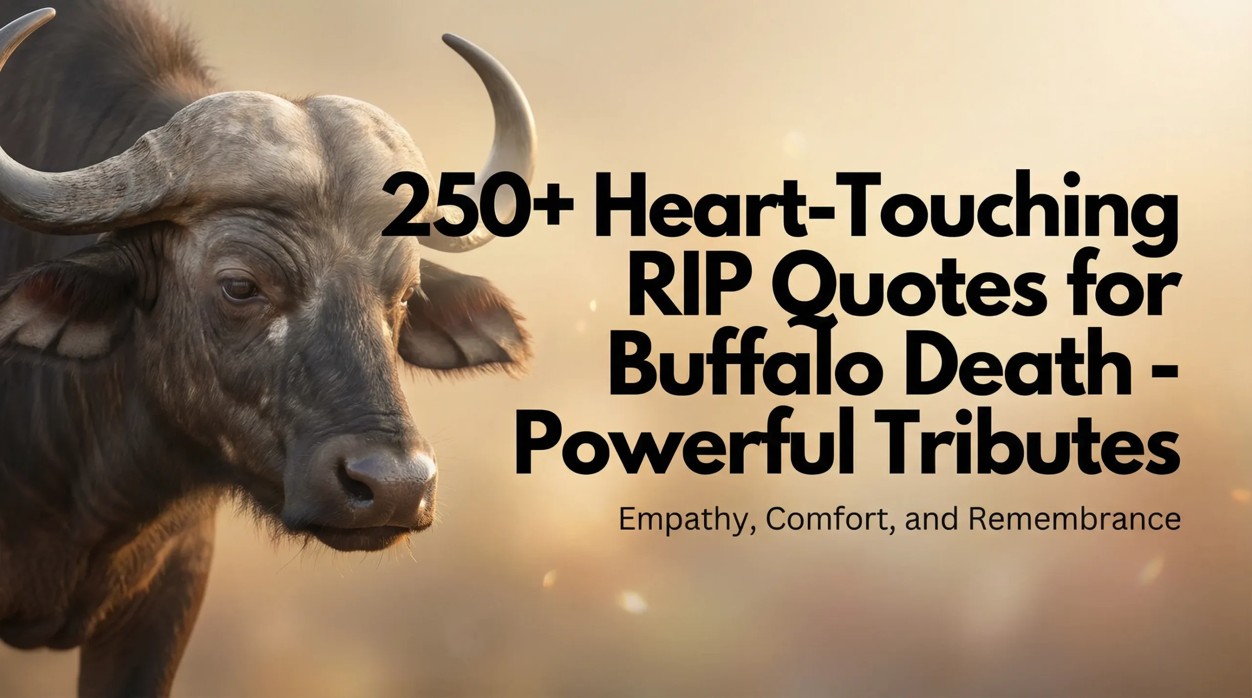 250+ Heart-Touching RIP Quotes for Buffalo Death - Powerful Tributes