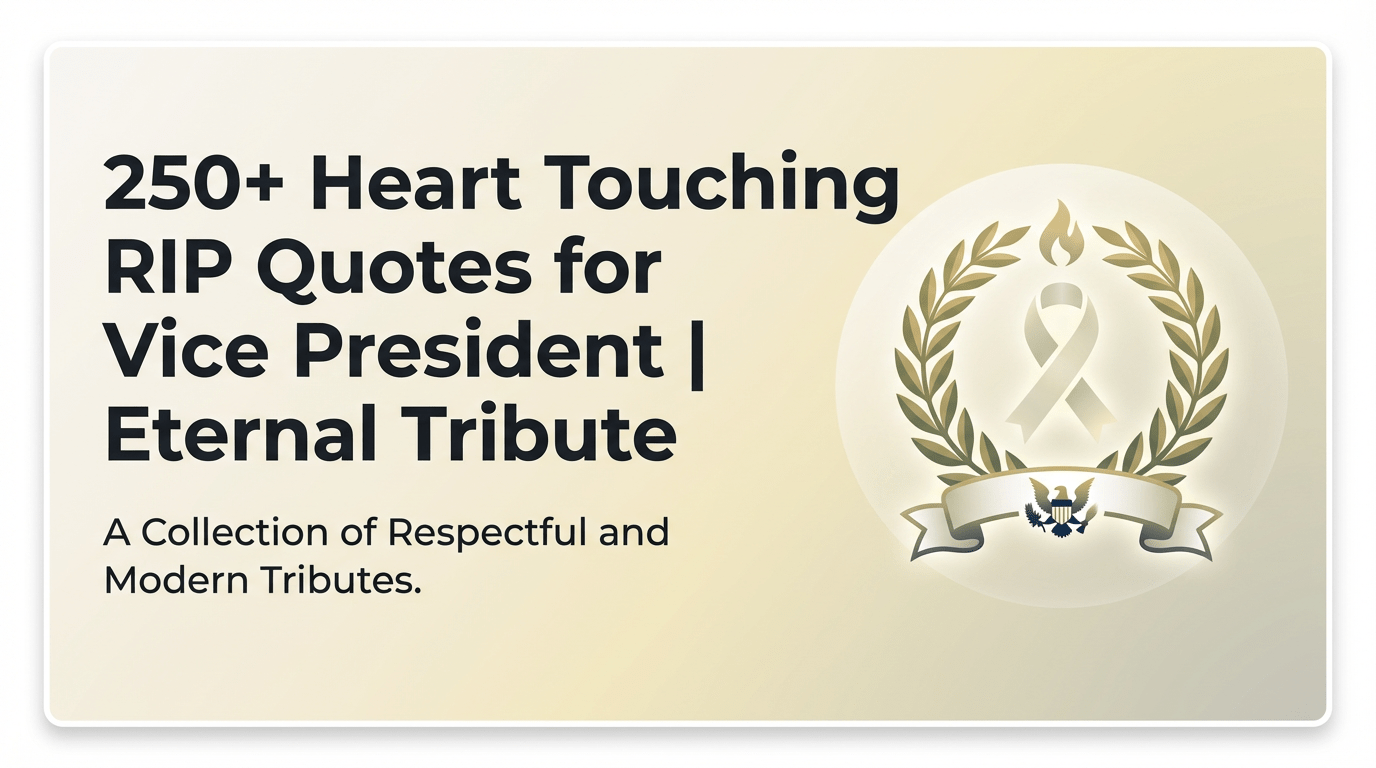 250+ Heart Touching RIP Quotes for Vice President Eternal Tribute