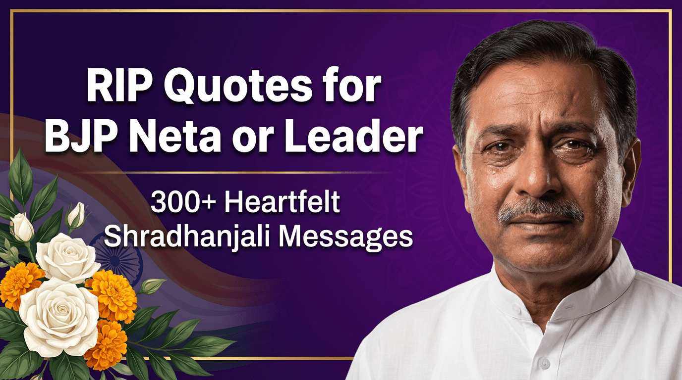 RIP Quotes for BJP Neta or Leader – 300+ Heartfelt Shradhanjali Messages