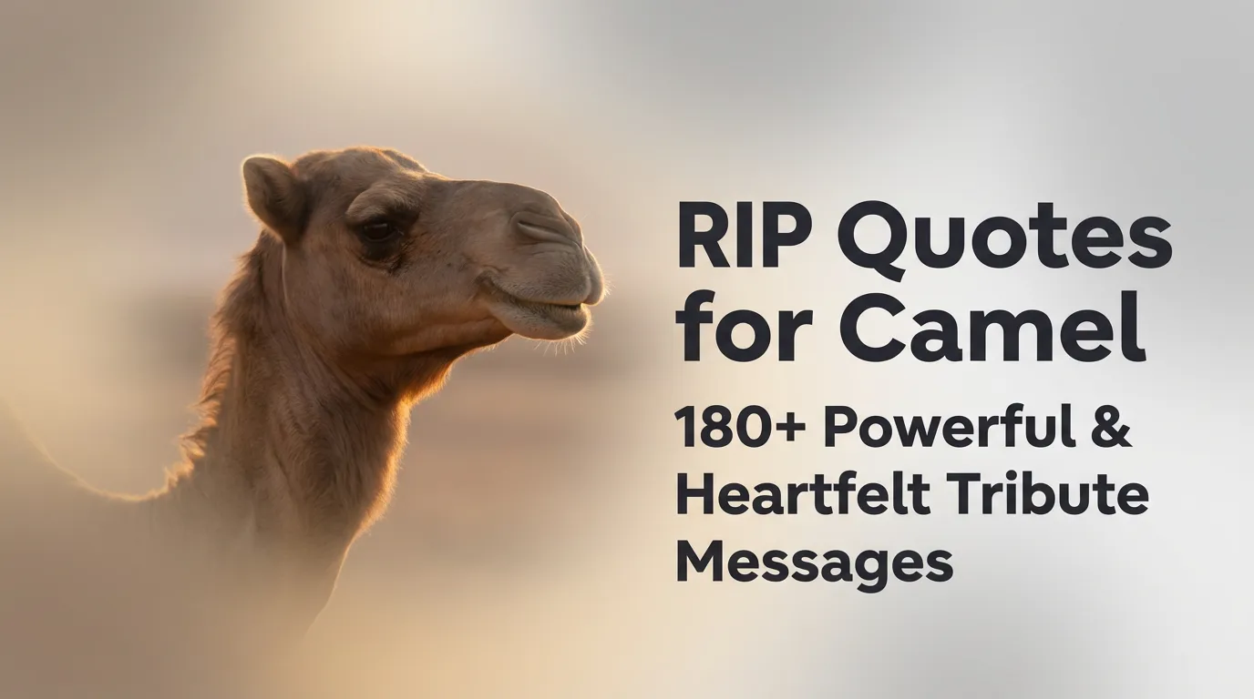 RIP Quotes for Camel – 180+ Powerful & Heartfelt Tribute Messages