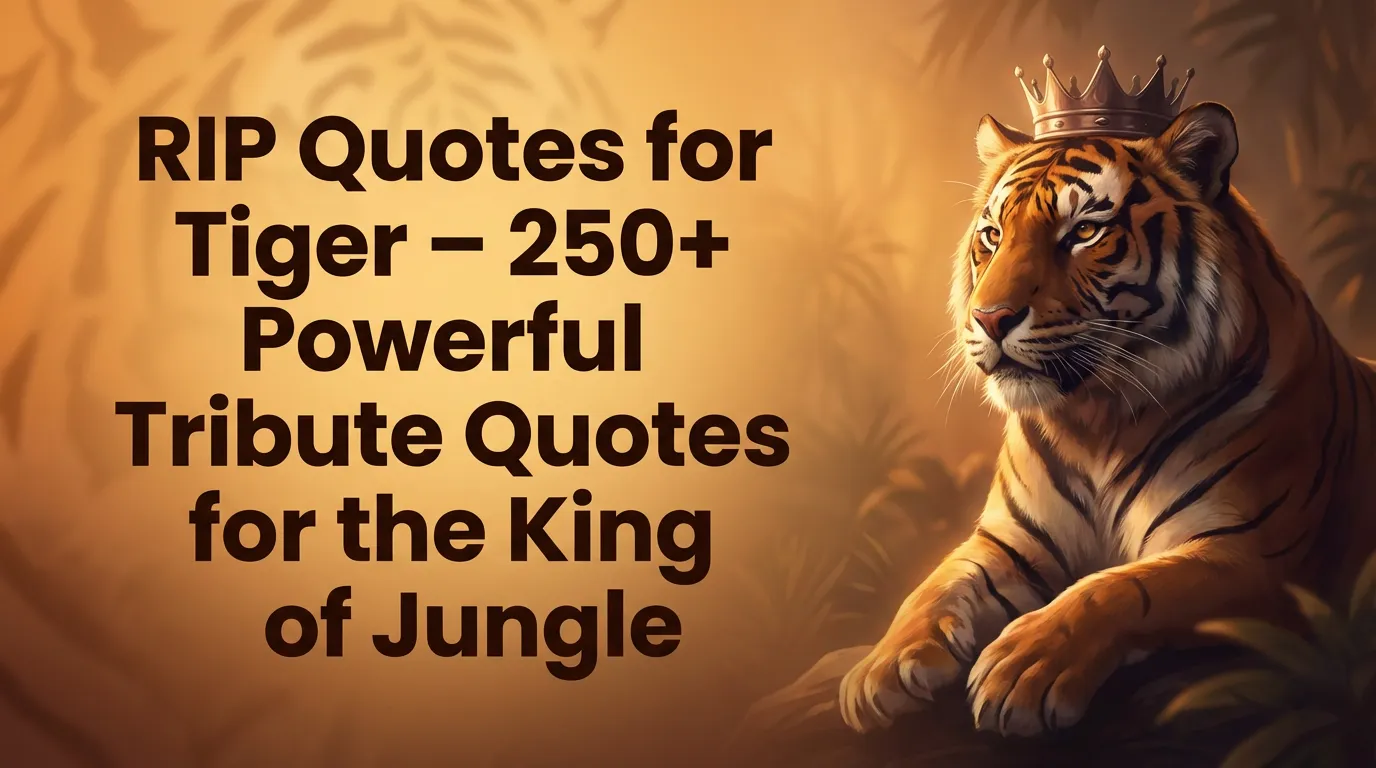 RIP Quotes for Tiger – 250+ Powerful Tribute Quotes for the King of Jungle