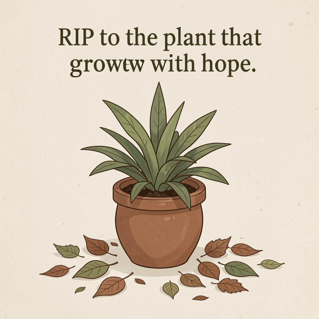 RIP to the plant that grew with hope.