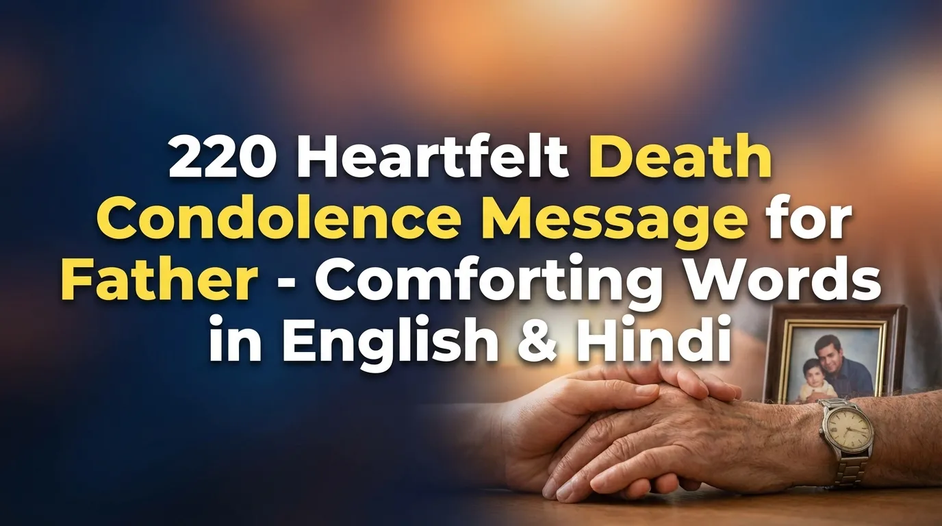220 Heartfelt Death Condolence Message for Father - Comforting Words in English & Hindi