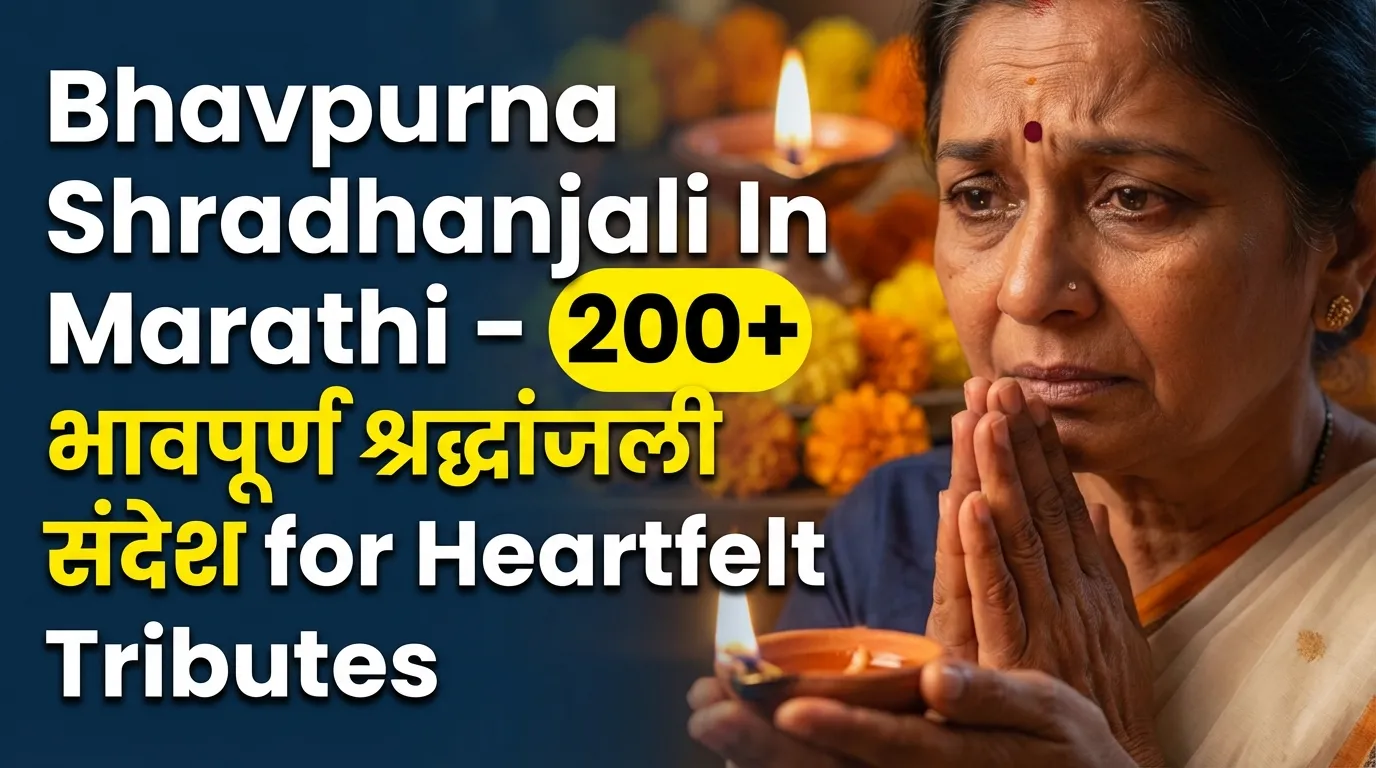 Bhavpurna Shradhanjali In Marathi - 200+ भावपूर्ण श्रद्धांजली संदेश for Heartfelt Tributes