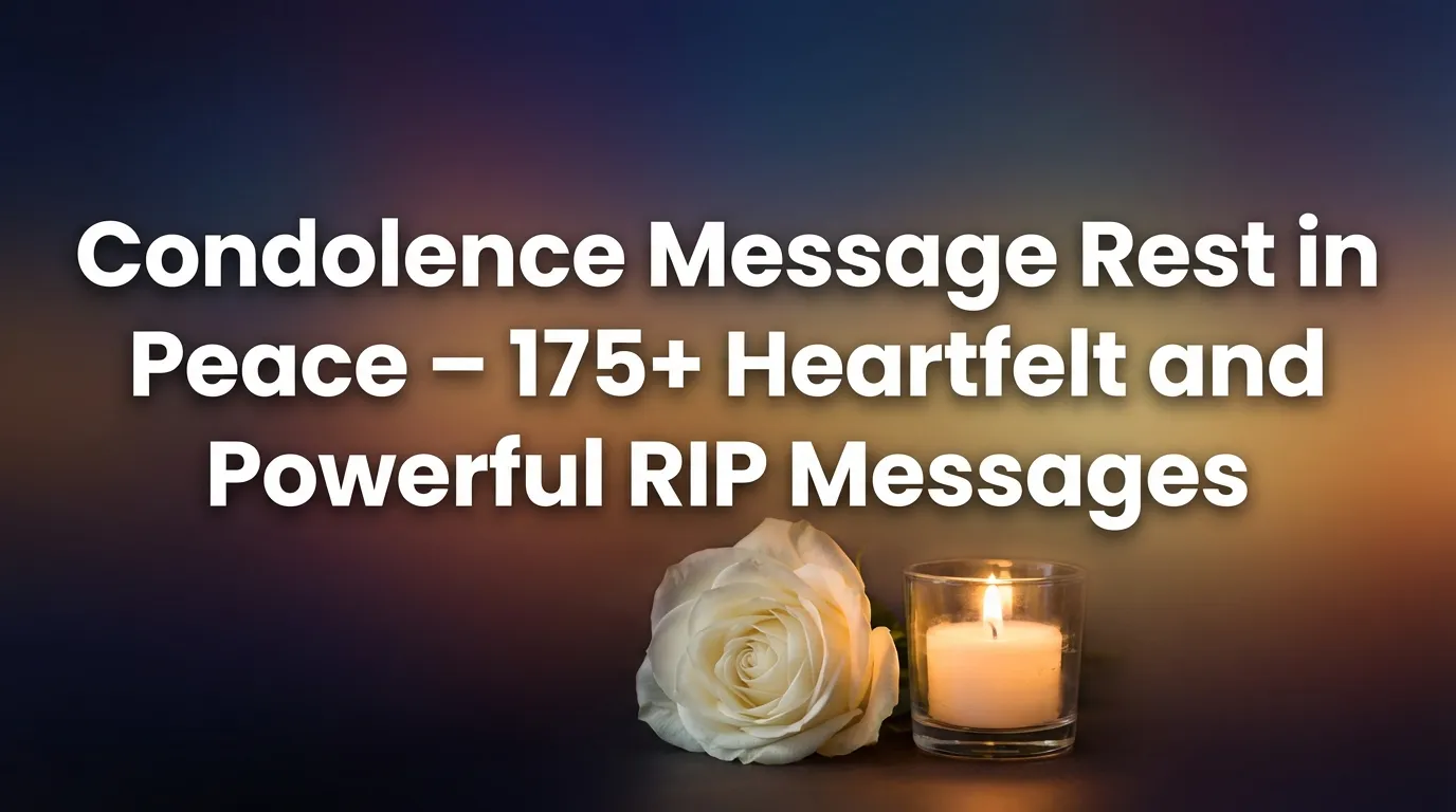 Condolence Message Rest in Peace – 175+ Heartfelt and Powerful RIP Messages