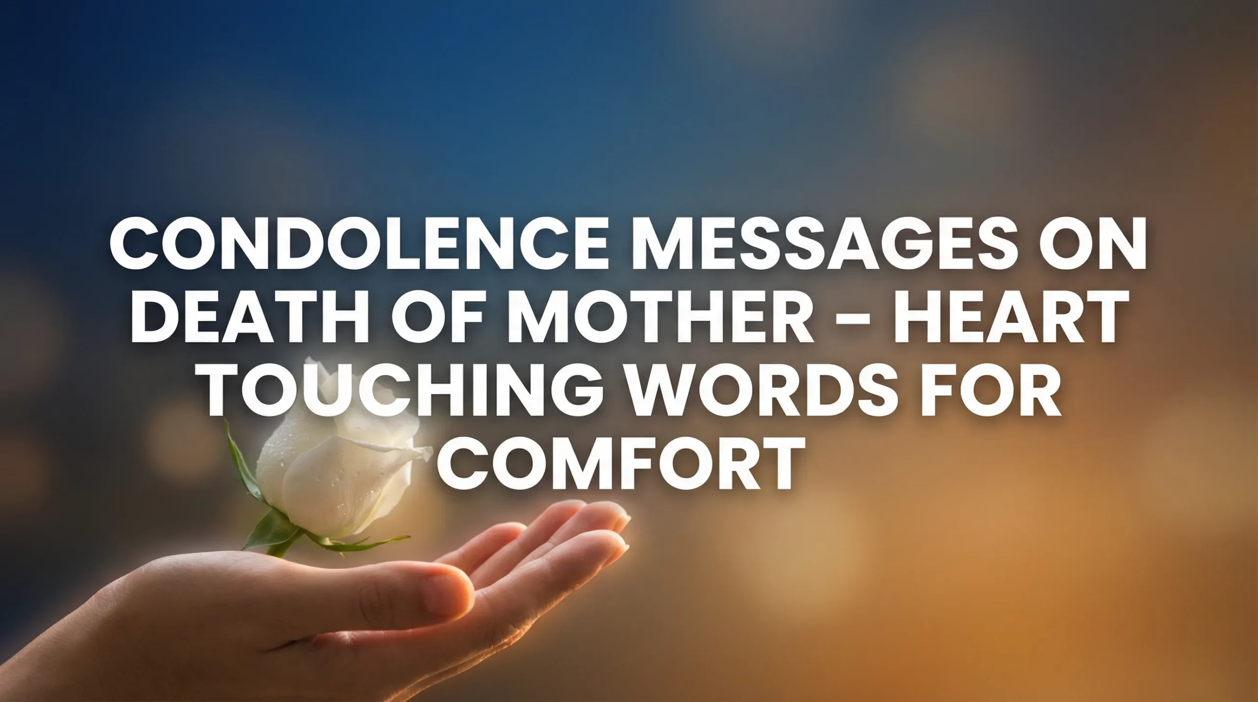 Condolence Message on Death of Mother – Heart Touching Words for Comfort