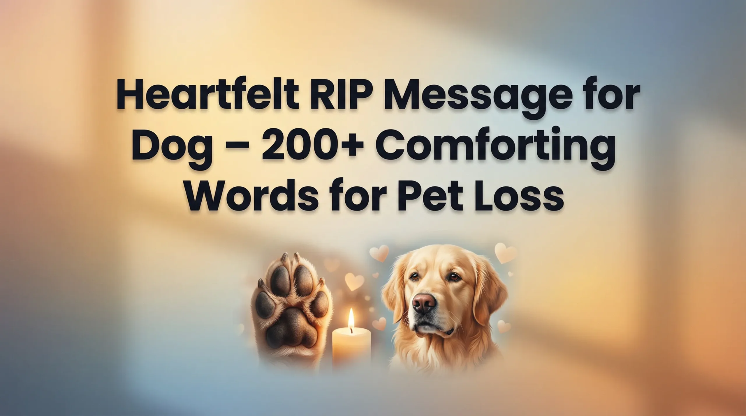 Heartfelt RIP Message for Dog – 200+ Comforting Words for Pet Loss