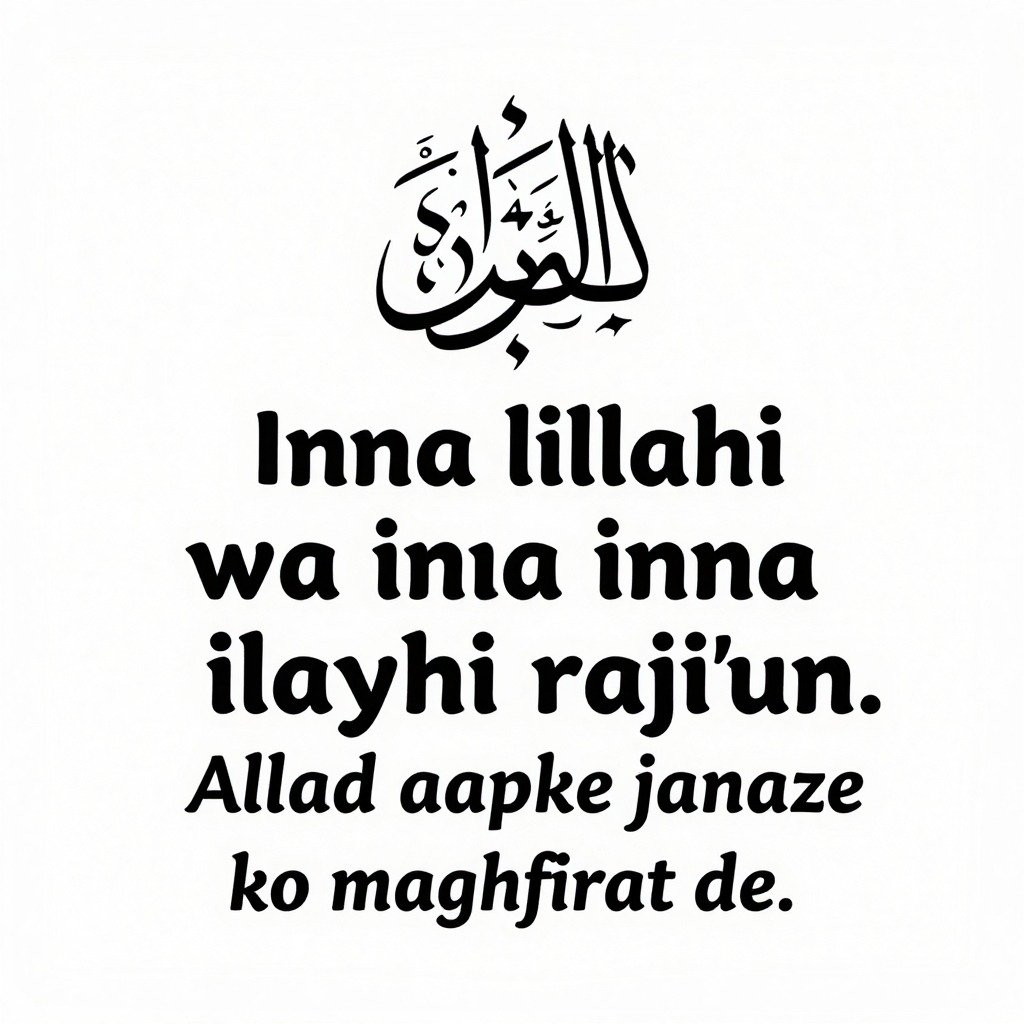 Inna lillahi wa inna ilayhi rajiun. Allah aapke janaze ko maghfirat de.