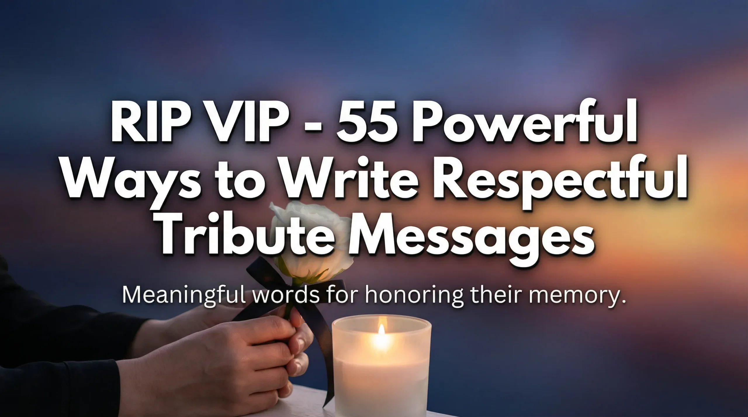 RIP VIP - 55 Powerful Ways to Write Respectful Tribute Messages