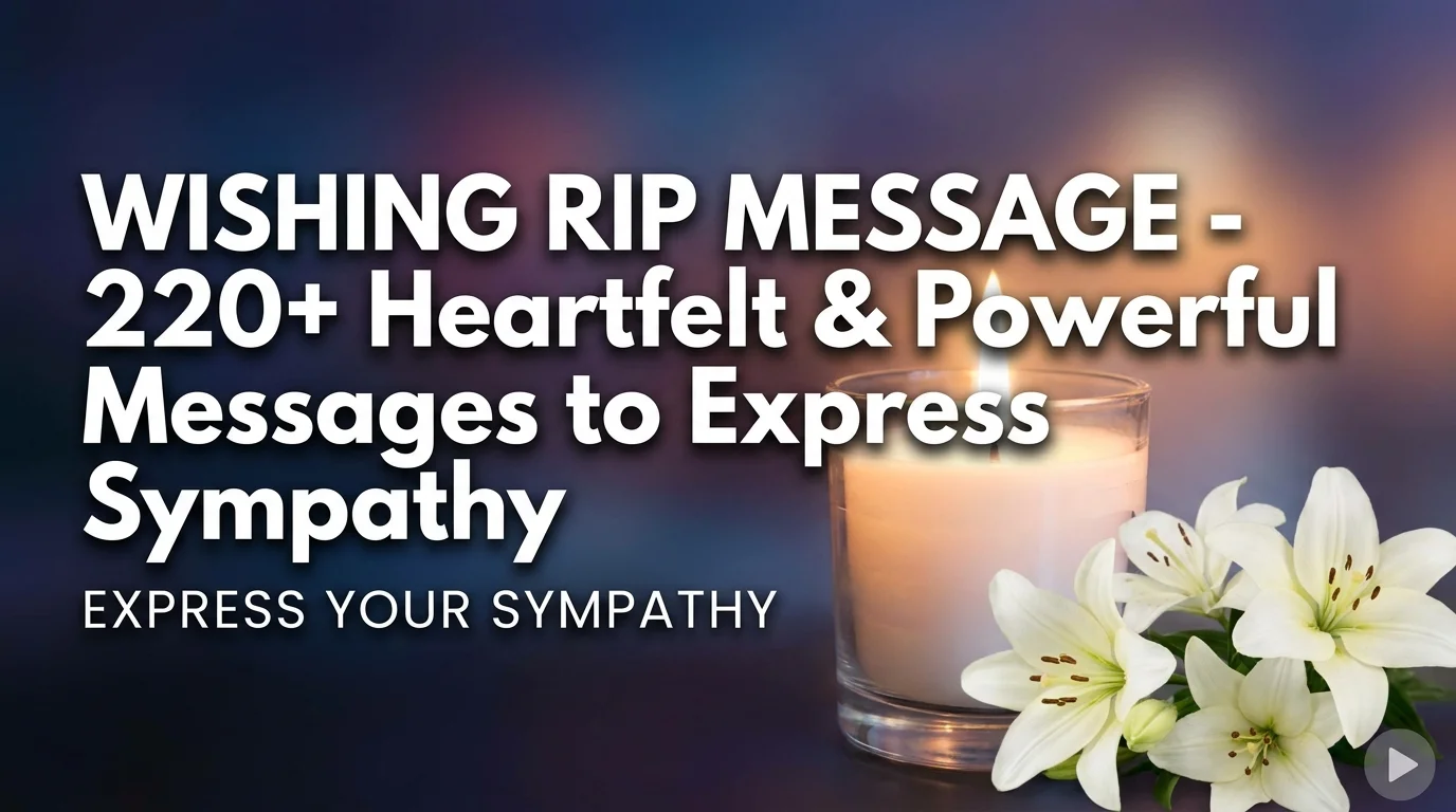 Wishing RIP Message - 220+ Heartfelt & Powerful Messages to Express Sympathy