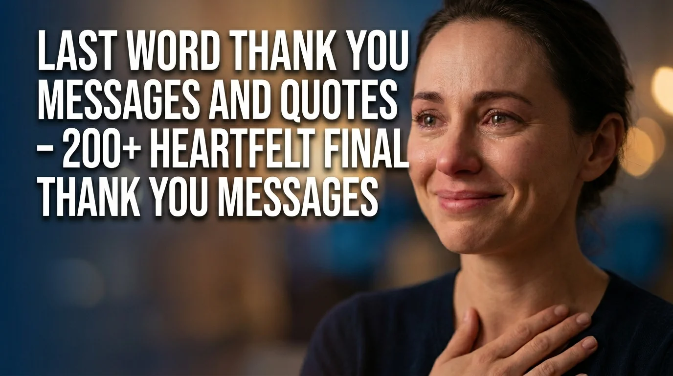 Last Word Thankyou Messages and Quotes – 200+ Heartfelt Final Thank You Messages
