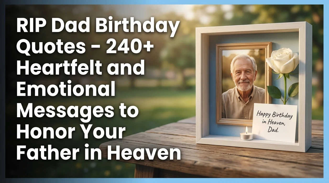RIP Dad Birthday Quotes - 240+ Heartfelt and Emotional Messages to Honor Your Father in Heaven