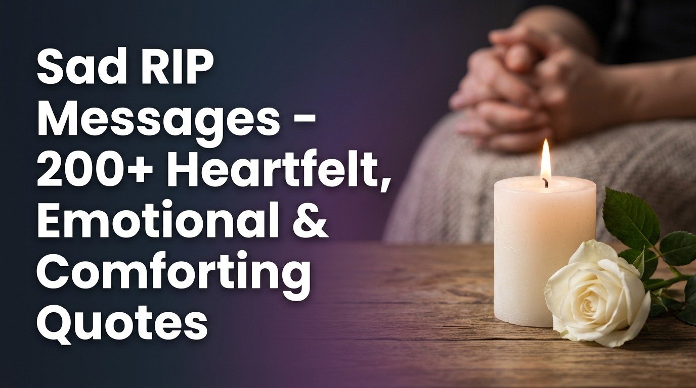 Sad RIP Messages - 200+ Heartfelt, Emotional & Comforting Quotes
